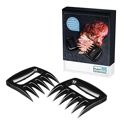 1 Paar Meat Claws Fleischgabeln im Bärenkrallenlook - solide Version für leichtere Reinigung