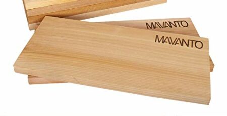 MAVANTO® XXL Grillbretter Räucherbretter - Kanadisches Zedernholzbrett zum Grillen - EXTRA DICK (30x14x1,5cm) langlebig & wiederverwendbar (6er Set)