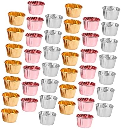 Cabilock 150 Stück Cupcake-tassen Muffinförmchen Aus Folie Cupcake-schüssel Aus Aluminiumfolie Cupcake-förmchen Cupcake-becher Einweggrill Liner Aluminiumbeschichtetes Papier Mousse-kuchen