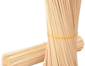 Bzybel Bambus-Holzspieß Grillstäbe für Smores – 100 Stück Einweg-Grill, Marshmallow-Bratstäbe, Bambus-Kabob-Spieße zum Grillen von Obstspießen – Marshmallow-Bräter für Grillspieße