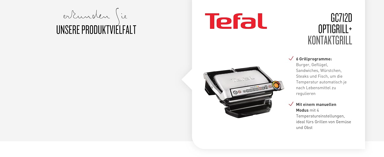 Tefal GC712D OptiGrill+ Kontaktgrill