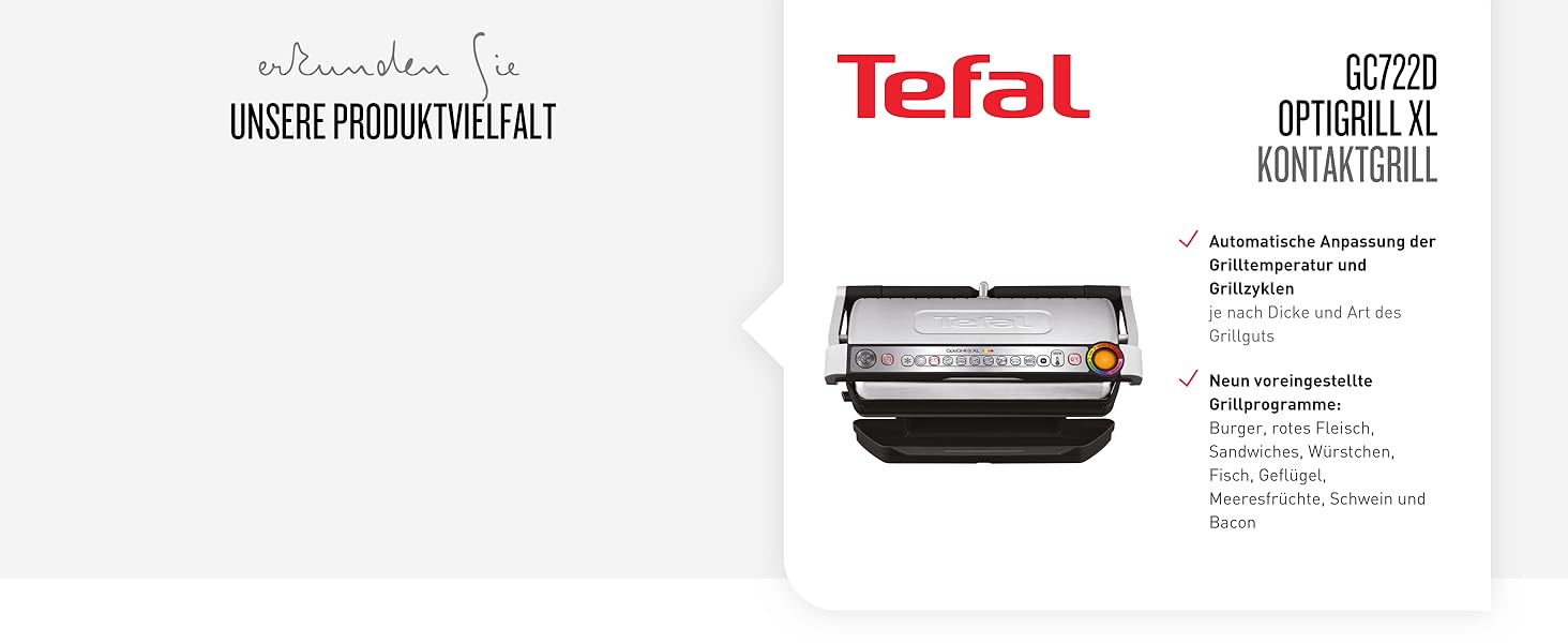 Tefal GC722D OptiGrill XL Kontaktgrill