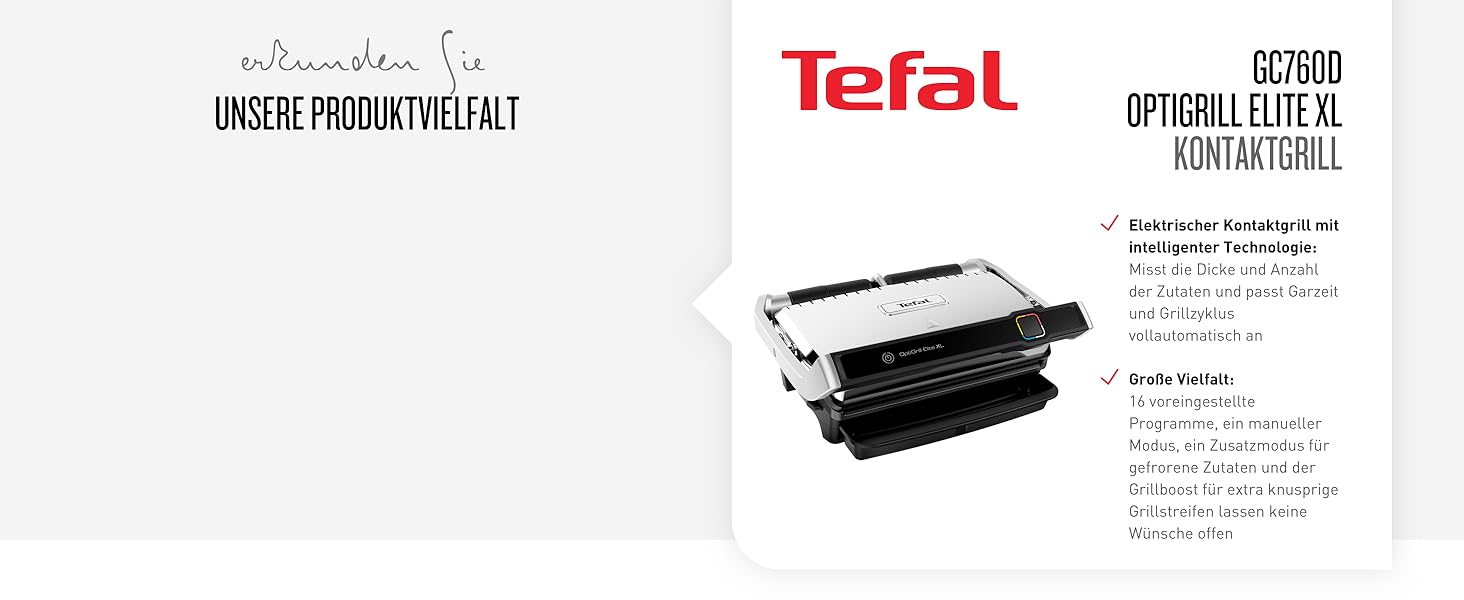 Tefal GC760D Optigrill Elite XL Kontaktgrill