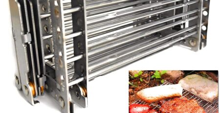 Bitty Big Q Campinggrill aus 316 Edelstahl, ultrakompakt, tragbar, leicht