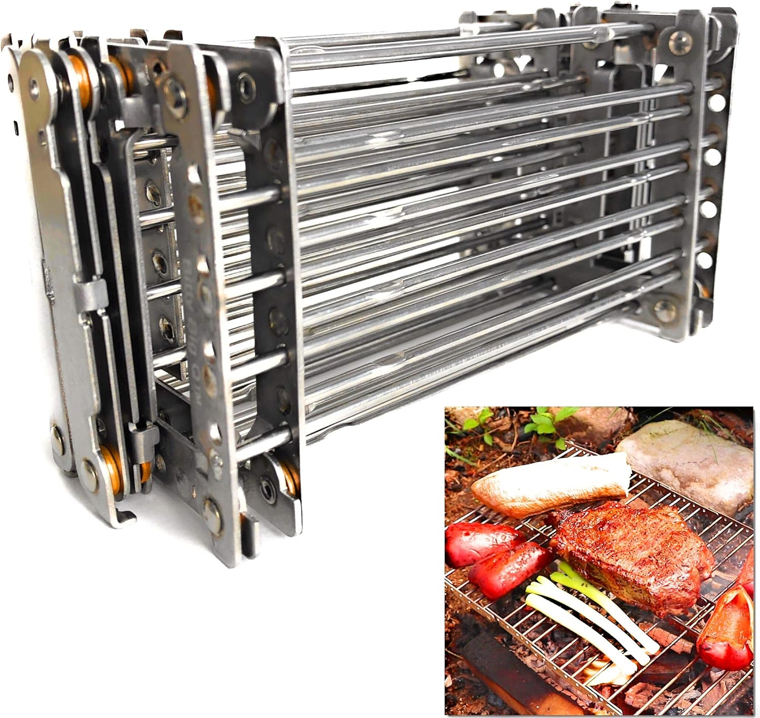 Bitty Big Q Campinggrill aus 316 Edelstahl, ultrakompakt, tragbar, leicht