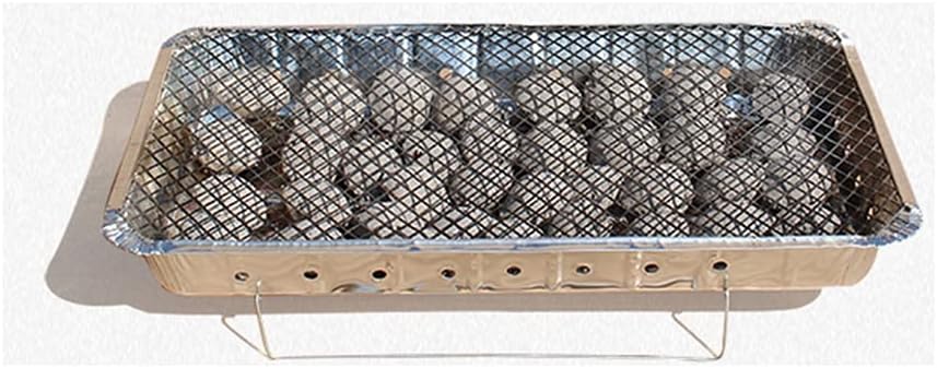 bbq Holzkohlegrill Einweg-Grill, tragbarer und langlebiger Grill, geeignet für Camping, Strand, Veranstaltungen im Freien (Größe: 48 x 31 x 6 cm) Grill-Grill (Farbe: Natur)