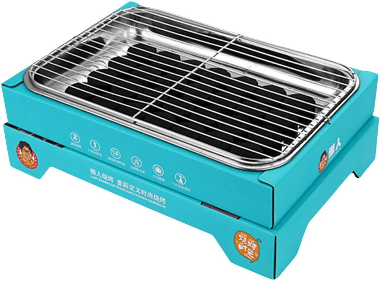 # Einweggrill Tragbarer Grill Barbecue Grillset für Indoor & Outdoor Kochen Leicht Gebrauchsfertig Sofort Grillset für BBQ Picknick Camping