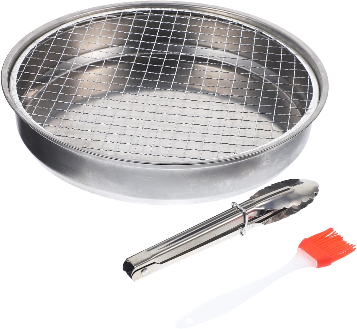 FONDOTIN 1 Satz Tragbarer Holzkohlegrill Spieße rauchfrei Herd Korb Kochgeschirr einweggrills einweggriller kochplatte edelstahlgrill grilll BBQ-Tool tragbarer Campinggrill Rostfreier Stahl