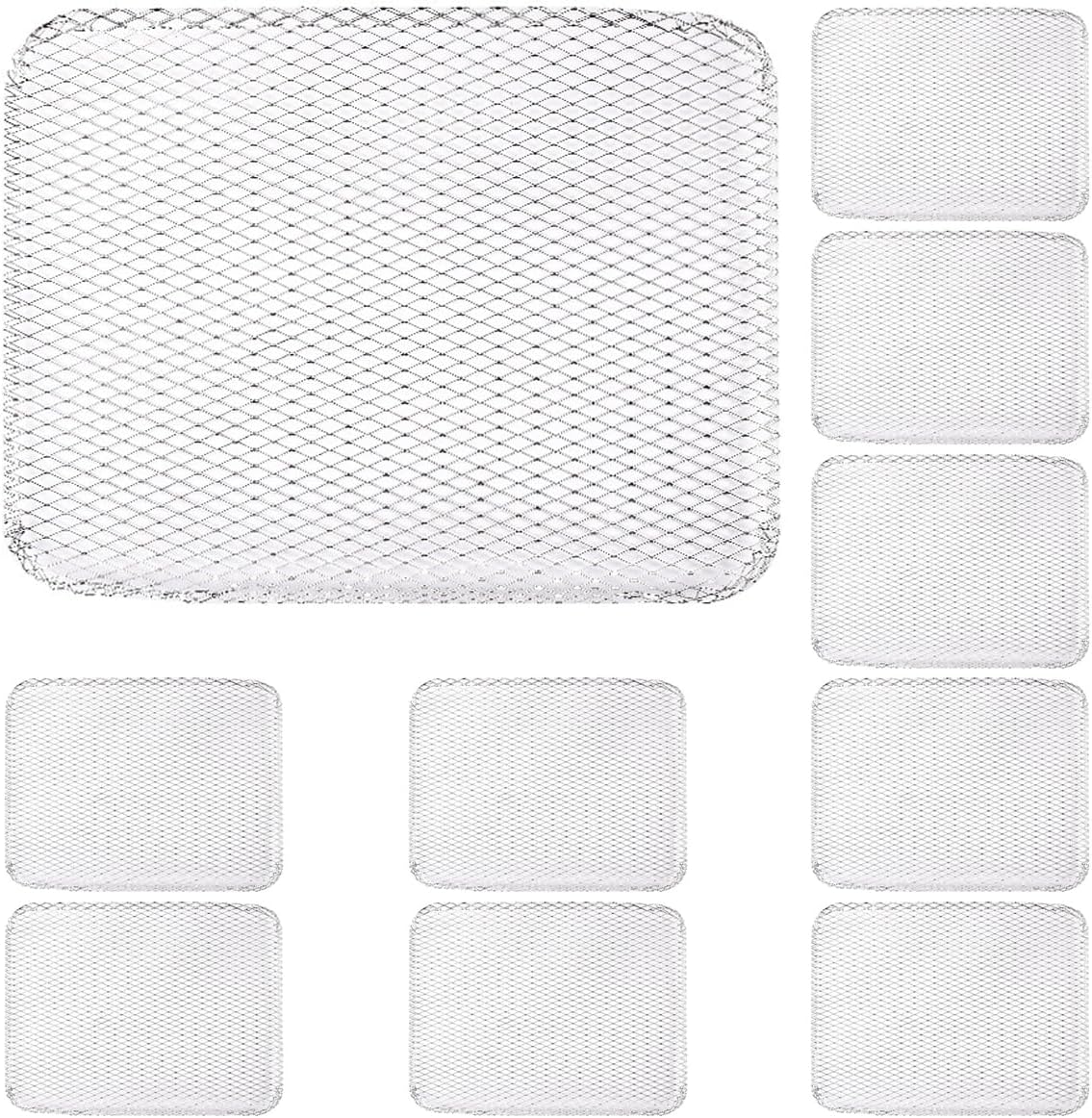 LNQ LUNIQI 10Pcs Einweg BBQ Grill Mesh Mat Aluminium Antihaft Kochen Gitter Gitter Pad Backen Werkzeuge Outdoor BBQ Zubehör für Outdoor Camping Grillen Picknicks Hinterhöfe