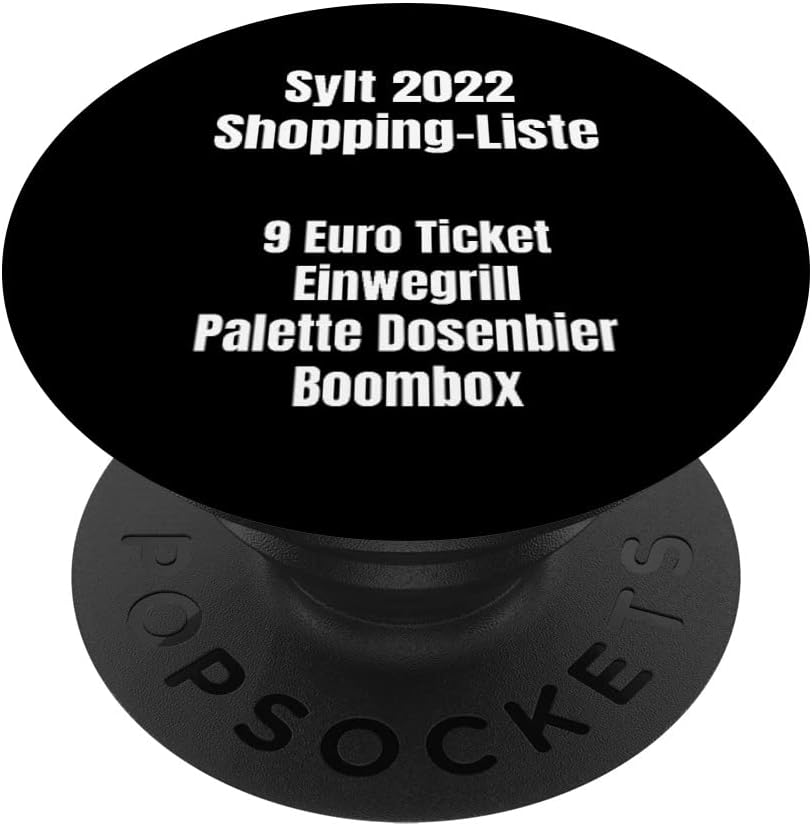 Sylt Urlaub 2022 - 9 Euro Ticket Dosenbier und Einweggrill PopSockets mit austauschbarem PopGrip