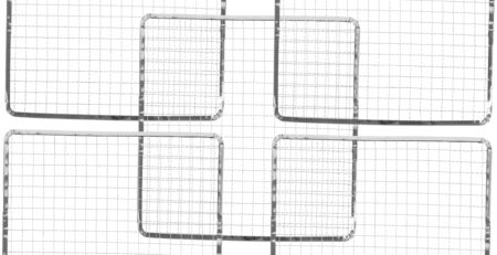 Milisten 1 Satz Einweg-Grill Grillfolie Grillmatte Grillabdeckung Grillunterlage Grillzubehör Grillset Holzkohlegrill Rechteckiges Grillnetz Outdoor-grillgitter Rostfreier Stahl Silver 5st