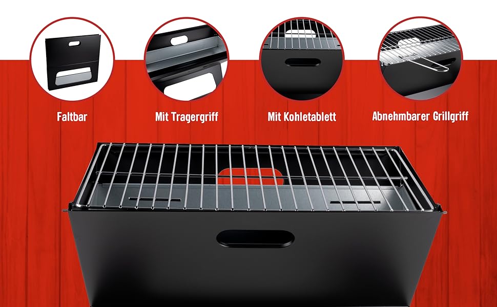 Grill Kohlegrill Camping grill Tischgrill holzkohle Mini grill Klappgrill Skotti grill Grillen