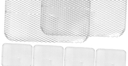 POPETPOP 10 Stück Einweg-Grill Netz Grillen Ersatz Bildschirme Für Im Freien Grills Grill Bildschirm Grillroste Holzkohle Tragbar Netze Sauber Draht Wohnung Grillnetz Aluminium Silber