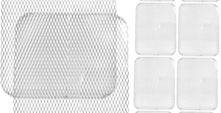 Hemobllo 10 Stück Einweg-Grill Netz Holzkohle Grillen Grills für Draht Bildschirme sauber Backofen-Grillrost Grillmatte BBQ-Grill-Topper Grillroste BBQ-Grill Mini tragbar Aluminium Silber