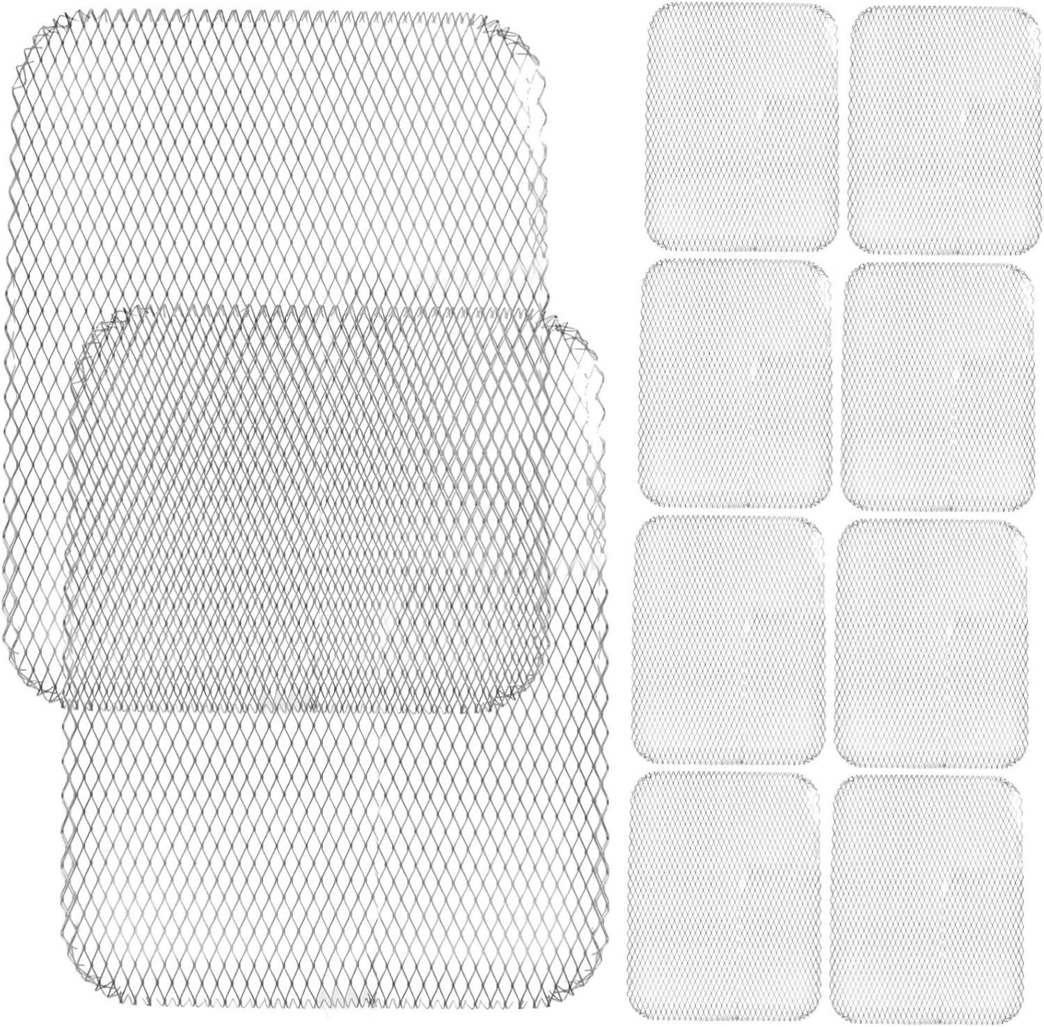 Hemobllo 10 Stück Einweg-Grill Netz Holzkohle Grillen Grills für Draht Bildschirme sauber Backofen-Grillrost Grillmatte BBQ-Grill-Topper Grillroste BBQ-Grill Mini tragbar Aluminium Silber