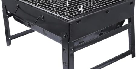 Kisangel 1 Stück Grill Edelstahl L-Klammern für schwere Beanspruchung Faltgas Kohlehalter Klapphalterung Tischständer falten Holzkohle