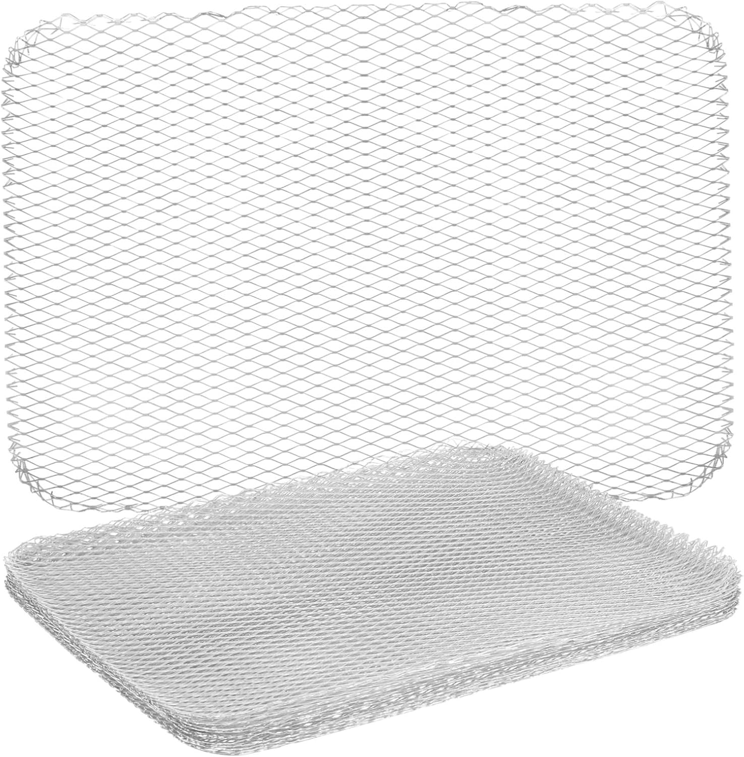 BESPORTBLE 1 Satz Einweggrill Grillgittermatten Grillabdeckung Grillmatte Picknick-kochgestell Grillplatz Tragbarer Holzkohlegrill Barbecue-grillauflage Grillfolie Netz Silver Aluminium 10st