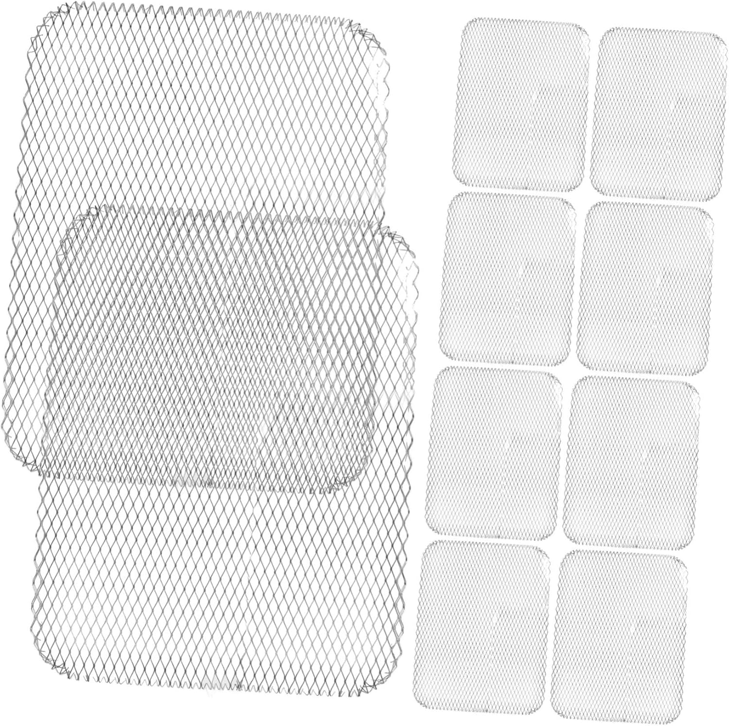 UPKOCH 10 Stück Einweg-Grill Netz Tragbar Grills Holzkohle Ersatz Draht Wohnung Grillen Grillroste Netze Für Bildschirm Camping Klein Grillmatte Grillgittermatte Silver Aluminium