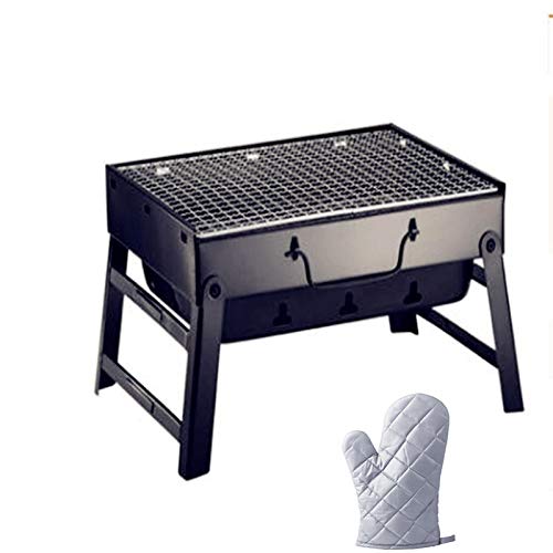 BBQ Holzkohlegrill Kohlegrill Campinggrill 3-5 Person Camping Holzkohle Herd BBQ Grill Carbonofen Tragbare Klappherd Abnehmbare Grillzubehör