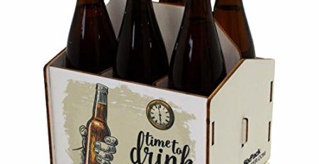 Bierträger aus Holz - Sixpack - 6er Träger - Sechserträger - Geschenk Männer, Bier, Grillzubehör, Geburtstagsgeschenk für Männer, Grillparty, Bier-Geschenk