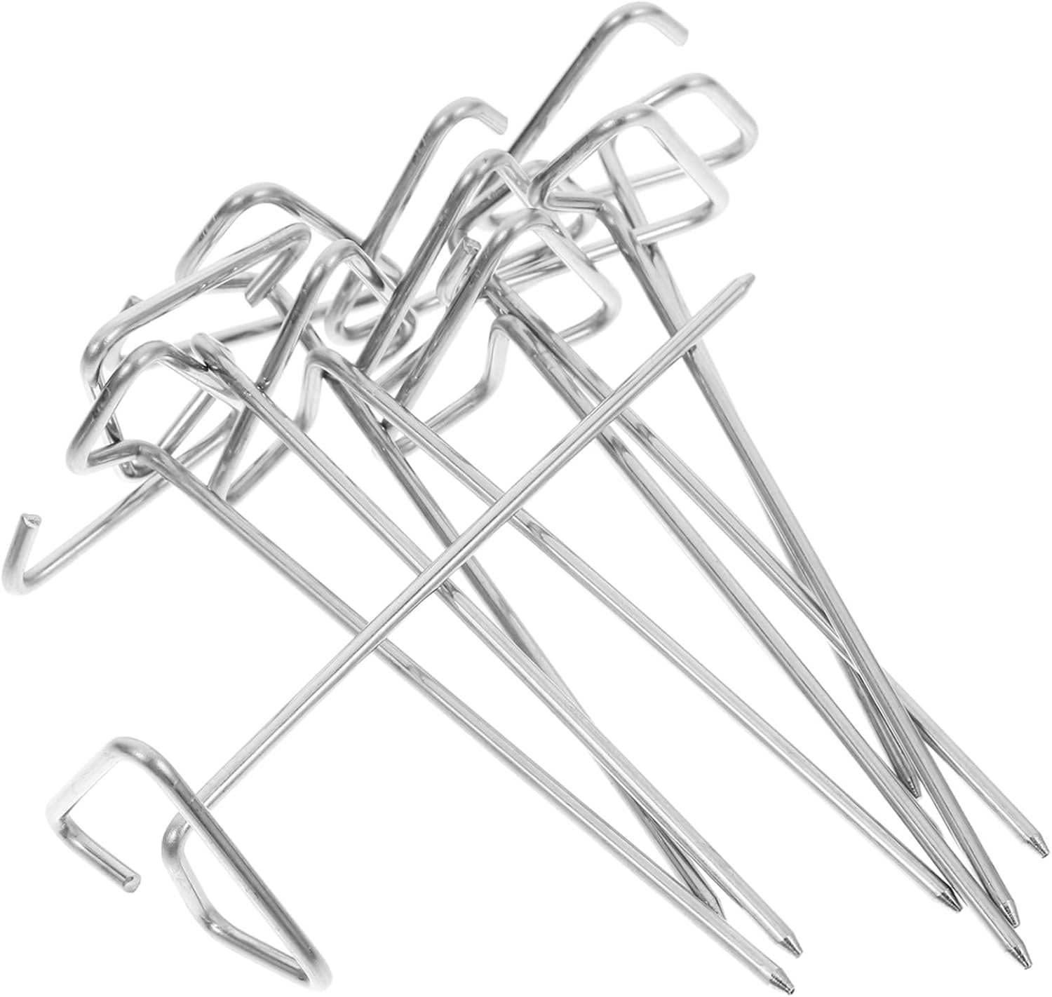 Bratstäbchen-Set, Grill, Spieße mit 1 Satz Grill, Bbq-Grill, Airfryer, Heißluftfritteusen, Grillspieße, Grillspieße, Metallspieße, Grillzubehör, stehende Grillspieße, Spießgrill, silberfarben, 304 Ede
