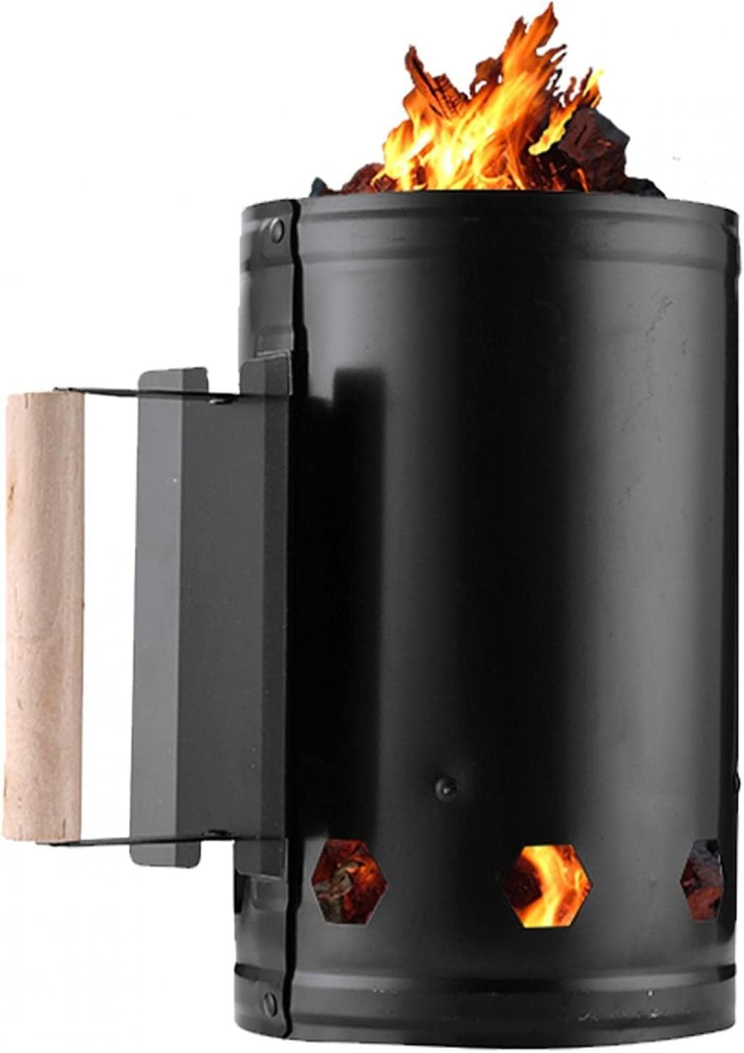 CMLLING Holzkohle Schornstein Starter Feuerstarter Grillen für BBQ Holzkohlegrill Brikett Kohle Feuerstarter Kamin für Grills Outdoor Kochen Holzkohledose Zubehör