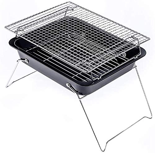 Charcoal BBQ Grill faltbare bewegliche Grill Herd Edelstahl Patio Outdoor-Camping-Picknick-Grill Zubehör Werkzeuge lalay