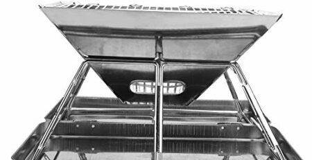 FECAMOS Grillzubehör, 31 X 31 X 21 cm Barbecue Grill Galvanische Behandlung mit Tasche für Partys für Picknicks