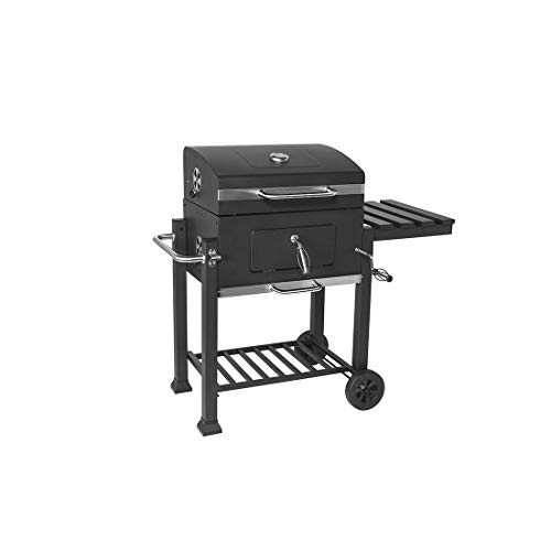 HIZLJJ Feuerstellen, Holzkohlegrill Grillen im Freien, Camping, Tailgating Charcoal Rack-Grill inklusive Faltbare Edelstahl-Grill-Tools Barbecue Grill Regal