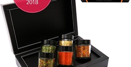 Hallingers Gewürz-Set Grilllust - perfektes Geschenk für Männer - Edition 2018 | Set/Mix | 5x Miniglas in MiniDeluxe-Box | 95g