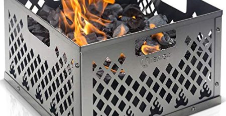 KIBAGA Feuerkorb aus Edelstahl für Oklahoma Joe's Smoker - Leicht zu reinigende Holzkohlebox Grillzubehör für langes und effizientes Räuchern - Verbessert Ihr ultimatives Offset-Räuchererlebnis