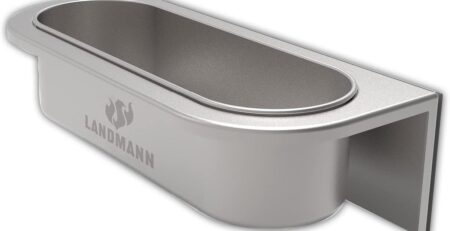 LANDMANN Magnetischer Saucenhalter | Für Befestigung am Grill, Kühlschrank & an allen magnetischen Flächen | Für bis zu 3 Saucenflaschen (je 250 ml) | Starker Magnet mit 1,2 kg Tragkraft [Edelstahl]