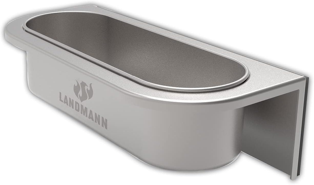 LANDMANN Magnetischer Saucenhalter | Für Befestigung am Grill, Kühlschrank & an allen magnetischen Flächen | Für bis zu 3 Saucenflaschen (je 250 ml) | Starker Magnet mit 1,2 kg Tragkraft [Edelstahl]