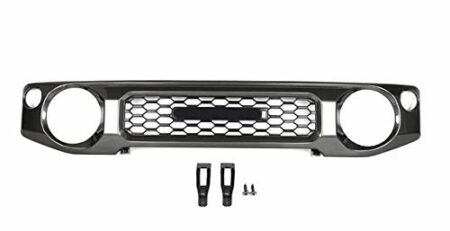 LMDC Front Grill Grill Racing, Auto Front-Grill-Grill Honeycomb Ineinander Greifen-Abdeckung Racing Grill Zubehör Gepasst Fit for Suzuki Jimny 2019 2020 (Color : Black)