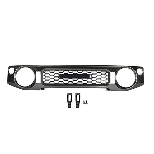 LMDC Front Grill Grill Racing, Auto Front-Grill-Grill Honeycomb Ineinander Greifen-Abdeckung Racing Grill Zubehör Gepasst Fit for Suzuki Jimny 2019 2020 (Color : Black)