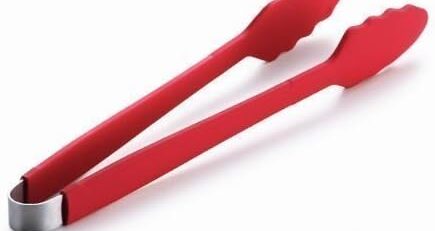 LotusGrill Grillzange Feuerrot! Speziell entwickelt für den raucharmen Holzkohlegrill/Tischgrill