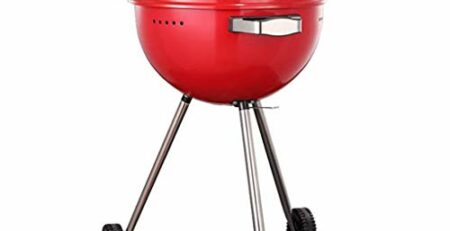 M-YN Tragbarer Holzkohlegrill Edelstahl Barbecue Grill Smoker Holzkohlegrill for Camping Picknick im Freien Garten-Party Grill BBQ, (Color : Red)