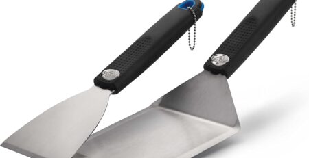 Napoleon 70030 2-teiliges Plancha Werkzeugset Grill Werkzeug Set, schwarz