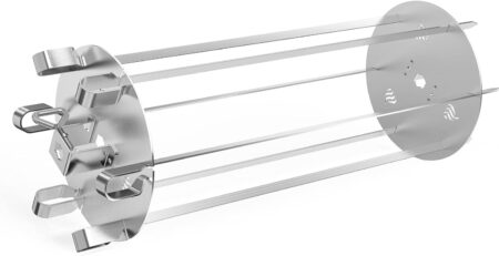 Onlyfire Universal Drehbar Grillspieß System Rotisserie Nadel Set, passt für jeden Grill Drehspiess, 44cm Länge, φ16cm
