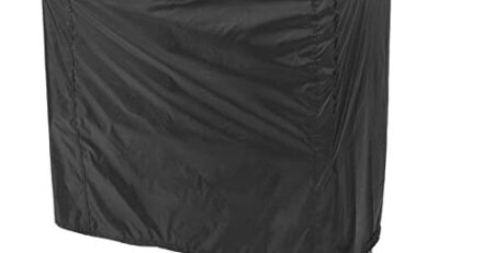 PRMAL Grillabdeckung Outdoor Garten Yard Grill Staubbedeckung Protektor wasserdichte Grillabdeckung Anti -Staub Regenabdeckung for Grillzubehör Schwarz schwarz Einfaches Falten und Reinigen