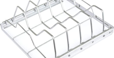 TAINO Spare-Ribs-Halter Edelstahl Rippchen-Halter Grill-Zubehör klappbar 24 x 23cm Grillkorb