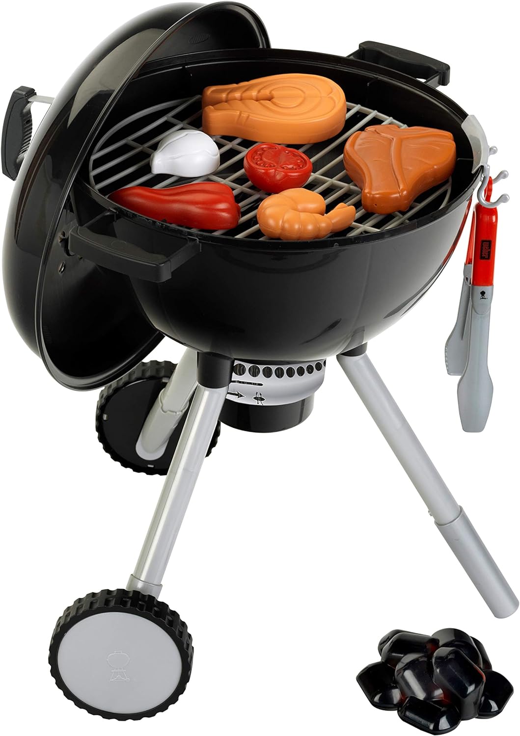 Theo Klein 9466 Weber Kugelgrill One Touch Premium | Kinder-Grill mit Licht, Sound und zahlreichem Zubehör | Maße: 40 cm x 32 cm x 53 cm | Spielzeug für Kinder ab 3 Jahren