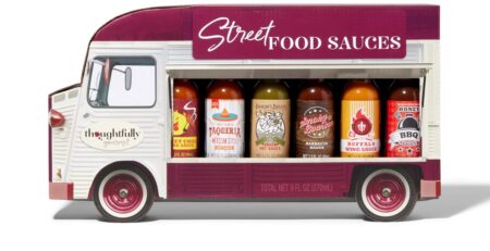 Thoughtfully - Street Food Saucen Geschenkset - Food Truck Weihnachtsset Mit 6 Würzigen Fleisch- und Grillsaucen