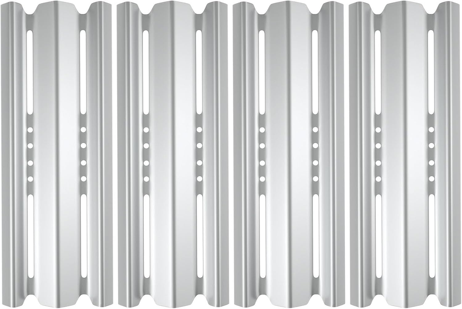 WELL GRILL Flavorizer Bars Gasgrill Brennerabdeckung für Napoleon Legend LEX 485 605 730 Series, Mirage, Prestige 500, Rogue 365, Edelstahl Flammenverteiler Aromaschiene Zubehör, 4er-Pack
