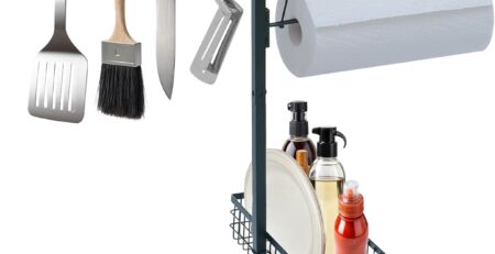 Weber Grill Zubehör Organizer for Outdoor Kitchen, Gasgrill Zubehör 5-in-1 Multifunktionale Tools für Grill Utensilien, Grill Gadgets Geschenk für Männer und Vatertag
