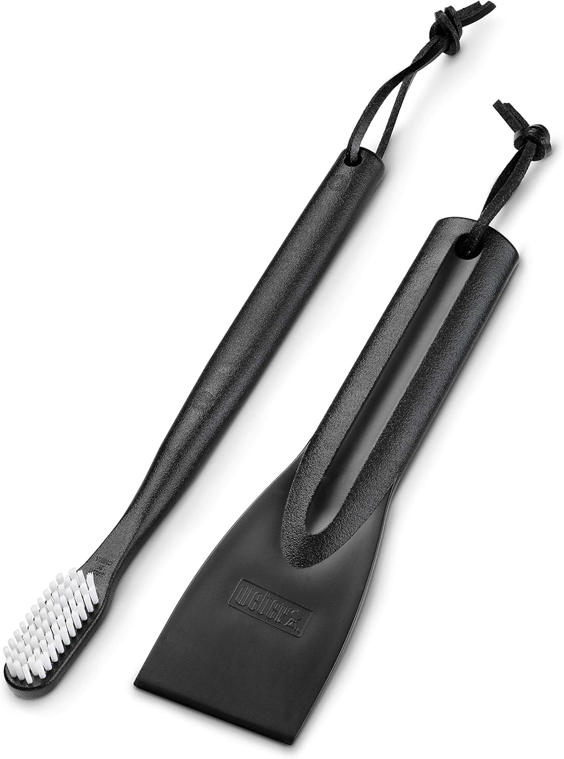 Weber Reinigungsset für Brenner & Grillkammern, für einfache Reinigung von Allen Grills, bestehend aus Schaber/Spachtel und Mini-Bürste, spühlmaschinengeeignet - Schwarz (6202)