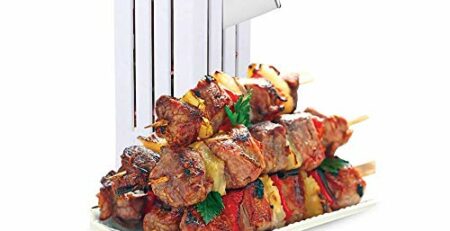 Wghz Grillspieße Kebab Maker, 16-Loch-Brochettenschneider, Grillgabeln Grillzubehör, Fleischbroschetten-Spießmaschine, mit einigen Stöcken