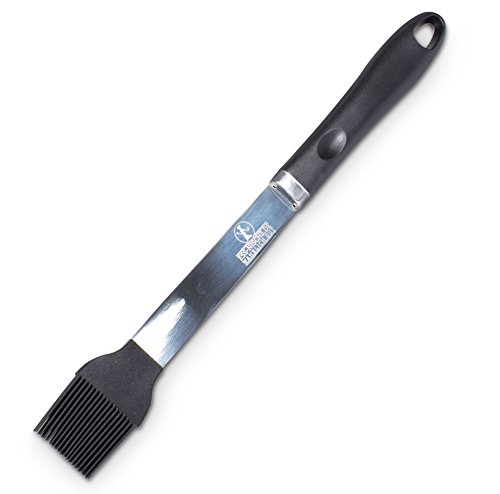 Ess-Nische Premium Grillpinsel XXL aus Edelstahl mit Silikonkopf/Extra Langer 39 cm Silikonpinsel Zum Grillen, Kochen & Backen Backpinsel