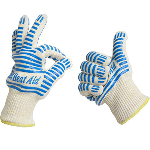 Extreme Hitze Grill Handschuhe zum Backen, Grillen, & Backofen - Schutz bis zu 932°
