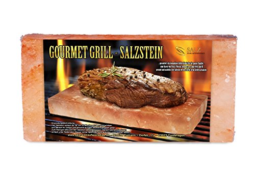Gourmet Grill Salzstein - Himalaya* Salz- 20 x 10 x 2,5 cm von Salz Einkaufsparadies (aus der Salt Range Pakistan)